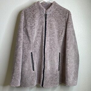Ameri Mode textured full zip jacket coat